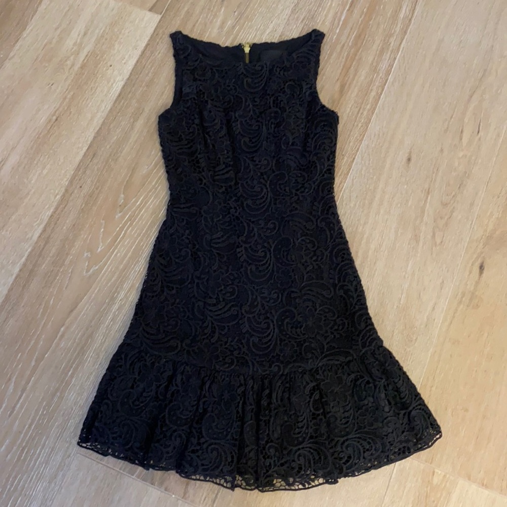 Cynthia Rowley black lace dress